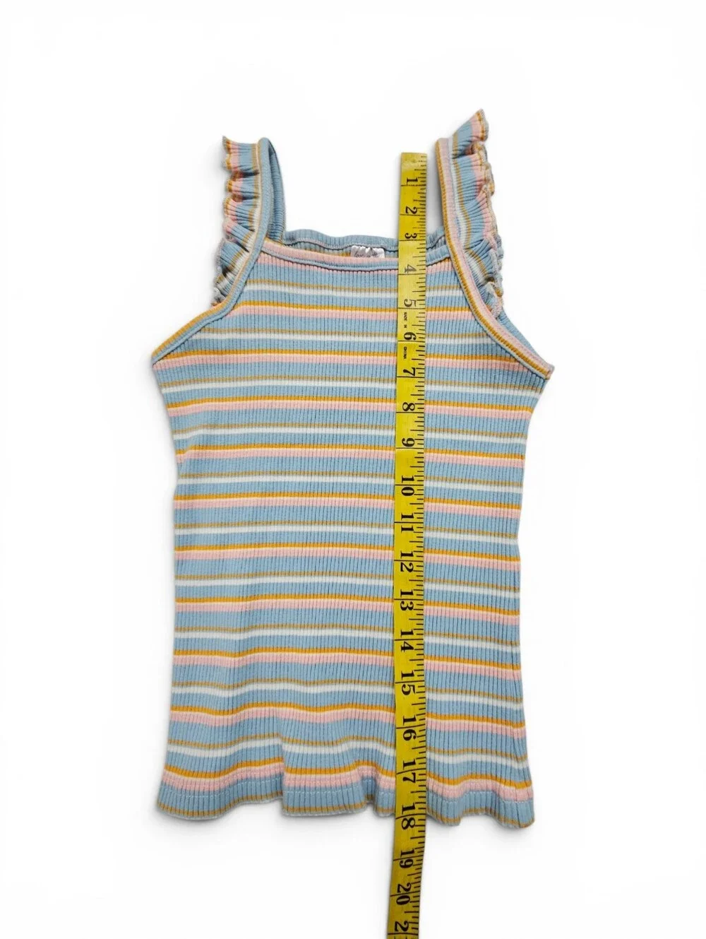 Love, Millie Clothing Co. Striped Tank & Short Set In Aqua, Peach, White Size 10